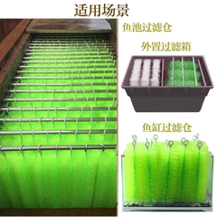 Chổi Lọc Màu Xanh Lá Dạ Quang Cho Hệ Thống Lọc Hồ Cá, Bể Cá Koi (Kích thước 40cm-60cm-80cm)