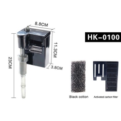 Lọc Thác ATMAN HK0100 HK0300 HK0400 HK0600 - Lọc Treo Hồ Cá Đa Năng, Kiểu Dáng Đẹp, Có Hút Mặt