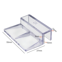 Giá Đỡ Nắp Bể Kính Acrylic siêu trong - Miếng đỡ nắp Hồ cá (kẹp kính 6mm, 8mm, 10mm, 12mm)