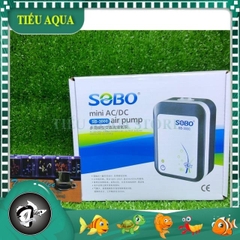 Máy sủi oxy bể cá tích điện, dùng pin sạc SB-3000 (tặng kèm 2 bộ dây + sủi) | Tiếu Guppy
