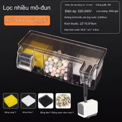Lọc Tràn Thế Hệ Mới của Sobo - Tích Hợp Máy Bơm và Tặng Kèm theo Nhiều Vật Liệu Lọc AQ16H, AQ17H, AQ18H, AQ19H