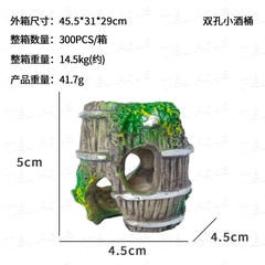 Mô Hình Thùng Gỗ Nhỏ Trang Trí Bể Cá, Tiểu Cảnh, Terrarium, Hòn Non Bộ
