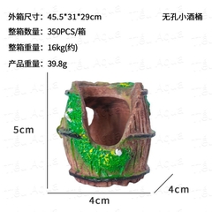 Mô Hình Thùng Gỗ Nhỏ Trang Trí Bể Cá, Tiểu Cảnh, Terrarium, Hòn Non Bộ
