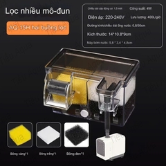 Lọc Tràn Thế Hệ Mới của Sobo - Tích Hợp Máy Bơm và Tặng Kèm theo Nhiều Vật Liệu Lọc AQ16H, AQ17H, AQ18H, AQ19H