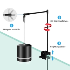 Đèn Led Rọi Siêu Sáng KAOKUI F06 - Kiểu Dáng Sang Trọng Cho Hồ Cá Thủy Sinh, Hồ Biotop, Hồ Bán Cạn