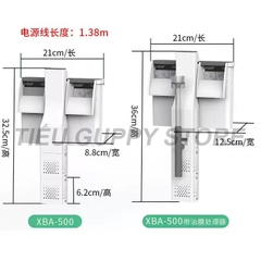 Lọc Thác Cao Cấp Sunsun XBA 200, XBA 300, XBA 500 có Tích Hợp Lọc Váng Chuyên Dụng Cho Bể Cá, Hồ Thủy Sinh