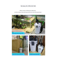 Lọc Thùng, Lọc Phụ Tích Hợp Bơm Ngoài Sunsun 602B - 603B - 604B Vỏ trong Suốt và Vỏ Trắng