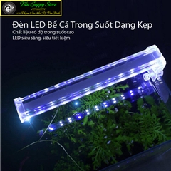 Đèn Led Thủy Tinh Kẹp Hồ Cá 1 Bên 3 chế độ màu - Thiết Kế Mỏng Đẹp và Sang Trọng