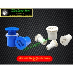 Van Xả Đáy Dàn Hồ In Out - Nấm Hút và Xả Đáy Hồ Cá, Khay Nhựa - Chất Liệu Nhựa PVC đường kính Phi 20mm