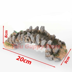 Mô Hình Tiểu Cảnh Cầu Đá Trang Trí Bể Cá Cảnh, Hồ Thủy Sinh, Bể Terarium, Bán Cạn, Bonsai