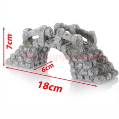 Mô Hình Tiểu Cảnh Cầu Đá Trang Trí Bể Cá Cảnh, Hồ Thủy Sinh, Bể Terarium, Bán Cạn, Bonsai