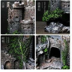 Mô Hình Tiểu cảnh Lâu Đài Cổ trang trí bể cá cảnh, hồ thủy sinh, Bể bán cạn, Bonsai, Tiểu Cảnh...