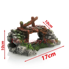 Mô Hình Tiểu Cảnh Cầu Đá Trang Trí Bể Cá Cảnh, Hồ Thủy Sinh, Bể Terarium, Bán Cạn, Bonsai