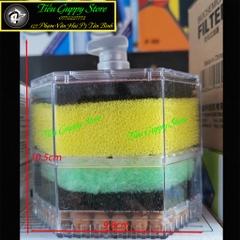 Lọc Góc Hồ Cá Jeneca AF3 - Kiểu Dáng Đẹp, Có sẵn vật liệu lọc và nhiều lớp bông lọc