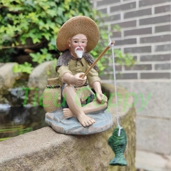 Mô Hình Ông Lão Đánh Cá - Trang Trí Hồ Cá Cảnh, Tiểu cảnh, Terarium...