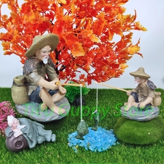 Mô Hình Ông Lão Đánh Cá - Trang Trí Hồ Cá Cảnh, Tiểu cảnh, Terarium...