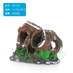 Mô Hình Thùng Gỗ Bể - Trang trí Hồ Cá, Tạo tiểu cảnh, Hang ẩn nấp, trú ẩn cho cá cảnh