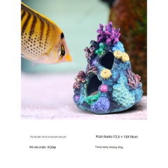 Mô Hình Tháp San Hô - Trang trí bể cá cảnh, tạo hang trú ẩn cho cá. tép