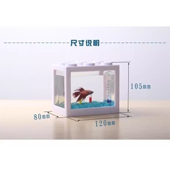 Hồ Cá Lego - Hộp Nhựa Lắp Ráp Có Thể Trang Trí Bàn Học, Bàn Làm Việc