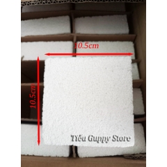 Sứ Vuông - Sứ Gạch Trắng - Sứ Tàu Hủ - Kích Thước 4.3x10.5x10.5cm - Vật liệu lọc cho hồ