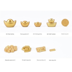 Mô Hình Thỏi Vàng, Tiểu Cảnh Đồng Vàng, Lư Vàng - Mô Hình Trang Trí Hồ Cá, Chậu Sen đá, Bonsai, Terrarium (ZC-323)