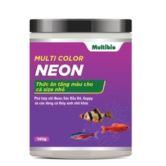 Cám Multibio Multi Color Neon - Thức Ăn Tăng Màu cho các loại cá cảnh nhỏ: Neon, Bảy Màu, Mún, Hồng kim...