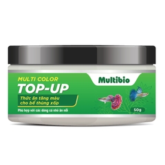 Cám Multibio Multi Color Top Up - Thức Ăn Dạng Nổi Giúp Cá Tăng Màu - Dành cho các loại cá cảnh nhỏ (Hủ 50gr)
