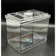 Khay Nhựa Mica nuôi Cá Betta, Guppy, Cá Cảnh Nhỏ 8x12x10cm Sobo M-B03- Keo Betta Mini Chất Liệu nhựa trong suốt