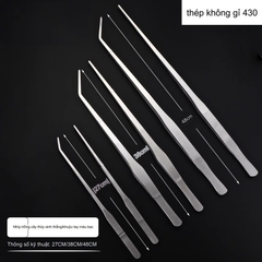 Nhíp cong - Nhíp thẳng Chất liệu Inox tốt -  chuyên dụng để trồng cây thủy sinh, gắp thức ăn cho Pet