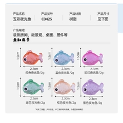 Phụ Kiện Tiểu Cảnh - Mô Hình Cá Vàng Dạ Quang - Tiểu Cảnh Trang Trí Chậu Sen đá, Hồ Cá, Bonsai, Terrarium (ZC-208)