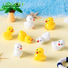 Mô hình Vịt Con, Vịt Trắng Vịt Vàng Đáng Yêu - Tiểu Cảnh Trang Trí Chậu Sen đá, Hồ Cá, Bonsai, Terrarium (ZC - 966)
