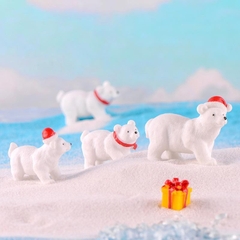 Phụ Kiện Tiểu Cảnh - Mô hình Noel, Giáng Sinh, Gấu Bắc Cực (ZC-334) - Tiểu Cảnh Trang Trí