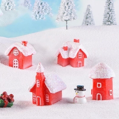 Phụ Kiện Tiểu Cảnh -Mô hình Nhà Tuyết Phủ (ZC-295) Noel, Giáng Sinh - Tiểu Cảnh Trang Trí Chậu Sen đá, Bonsai, Terrarium