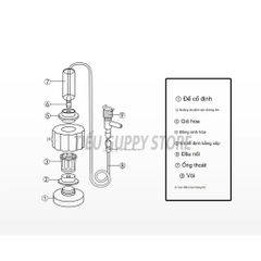Lọc Vi Sinh Mini XY2833 Chuyên dùng cho hồ nhỏ (tặng kèm van và dây oxy)
