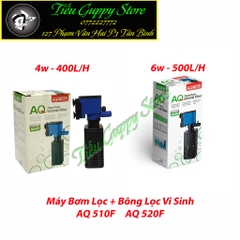 Máy Bơm Lọc Nước Tích Hợp Bông Lọc Vi Sinh AQUAWING AQ510F - AQ520F