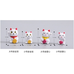 Phụ Kiện Tiểu Cảnh - Mô Hình Mèo Thần Tài Mini ( ZC - 431) - Tiểu Cảnh Trang Trí Chậu Sen đá, Hồ Cá, Bonsai, Terrarium