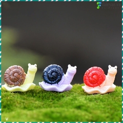 Phụ Kiện Tiểu Cảnh - Mô Hình Ốc Sên Ba Màu ( ZC - 183) - Tiểu Cảnh Trang Trí Chậu Sen đá, Hồ Cá, Bonsai, Terrarium