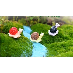 Phụ Kiện Tiểu Cảnh - Mô Hình Ốc Sên Ba Màu ( ZC - 183) - Tiểu Cảnh Trang Trí Chậu Sen đá, Hồ Cá, Bonsai, Terrarium
