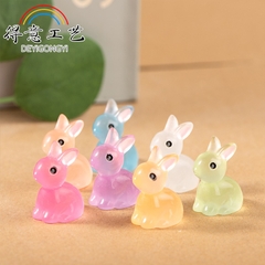 Mô Hình Thỏ Trắng, Thỏ Mini Dạ Quang (PK-893) - Tiểu Cảnh Trang Trí Chậu Sen đá, Hồ Cá, Bonsai, Terrarium