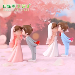 Phụ Kiện Tiểu Cảnh - Mô Hình Cặp Đôi Đám Cưới (PK-630) - Tiểu Cảnh Trang Trí Chậu Sen đá, Hồ Cá, Bonsai, Terrarium