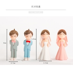 Phụ Kiện Tiểu Cảnh - Mô Hình Cặp Đôi Đám Cưới (PK-630) - Tiểu Cảnh Trang Trí Chậu Sen đá, Hồ Cá, Bonsai, Terrarium