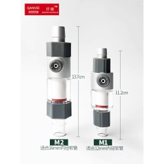 Trộn CO2 Qanvee M1 M2 P12/16mm - Bộ trộn bằng sứ nhỏ gọn, thích hợp cho hồ thủy sinh