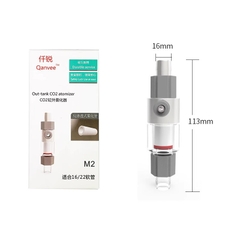 Trộn CO2 Qanvee M1 M2 P12/16mm - Bộ trộn bằng sứ nhỏ gọn, thích hợp cho hồ thủy sinh