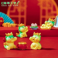 Phụ Kiện Tiểu Cảnh - Mô Hình Rồng Vàng Năm Mới (ZC-946) - Tiểu Cảnh Trang Trí Chậu Sen đá, Hồ Cá, Bonsai, Terrarium