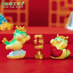 Phụ Kiện Tiểu Cảnh - Mô Hình Rồng Vàng Năm Mới (ZC-946) - Tiểu Cảnh Trang Trí Chậu Sen đá, Hồ Cá, Bonsai, Terrarium