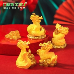 Phụ Kiện Tiểu Cảnh - Mô Hình Rồng Vàng Năm Mới (ZC-932) - Tiểu Cảnh Trang Trí Chậu Sen đá, Hồ Cá, Bonsai, Terrarium