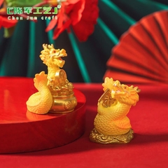 Phụ Kiện Tiểu Cảnh - Mô Hình Rồng Vàng Năm Mới (ZC-932) - Tiểu Cảnh Trang Trí Chậu Sen đá, Hồ Cá, Bonsai, Terrarium