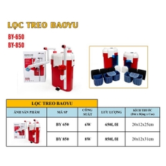 Lọc Treo BAOYU BY-650, BY-850 - Tích Hợp Lọc Váng, Mẫu Mã Đẹp Nổi Bật, Êm Ái