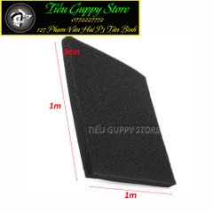 Bông Mút Lọc Đen - Vật Liệu Lọc Cho Hồ Cá Size 50x50cm và 100cm x 100cm (dầy 3cm)