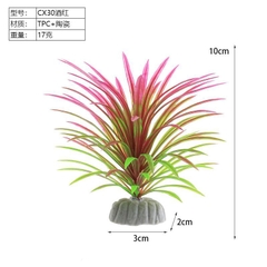 Phụ Kiện Tiểu Cảnh - Mô hình cây rong nhựa 10cm (YR-80) - Tiểu Cảnh Trang Trí Hồ Cá